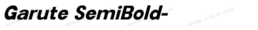 Garute SemiBold字体转换